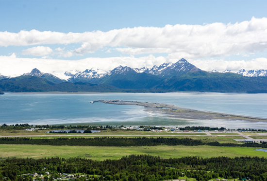 Aerial View of Homer Spit